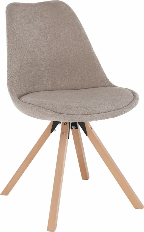 Stolička, béžová/buk, SABRA