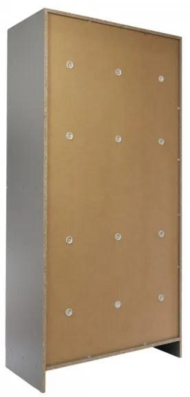 Drevená šatníková skrinka Visio LUX - 6 boxov, 90 x 45 x 185 cm, cylindrický zámok