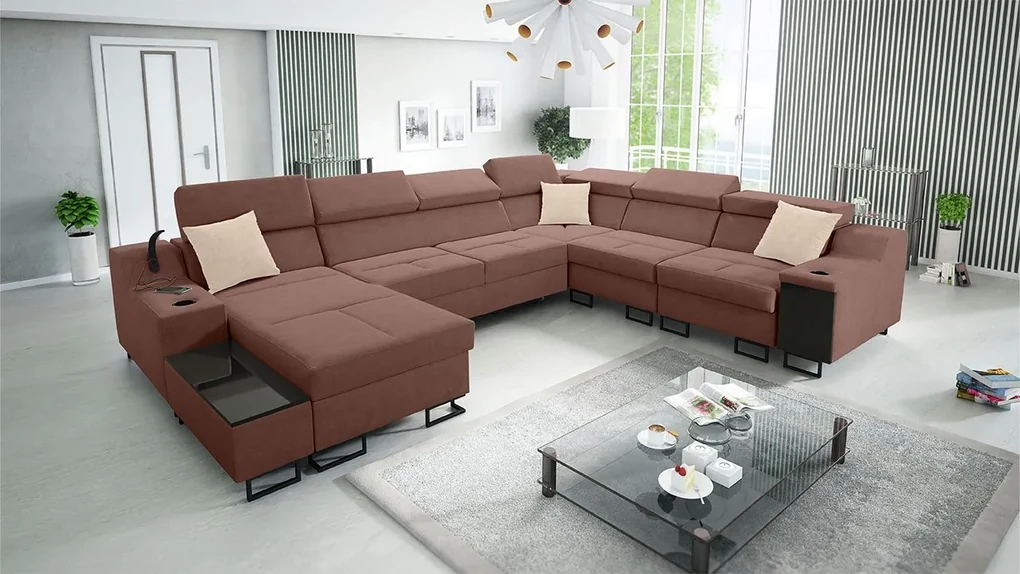 Rohová sedačka Paseora VIII, Strana: pravá, Farba poťahu: Uttario Velvet 2967 + Uttario Velvet 2967 + Uttario Velvet 2973