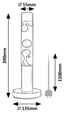 Rabalux 76028 - LED Lávová lampa LAVASTIC LED/25W/230V