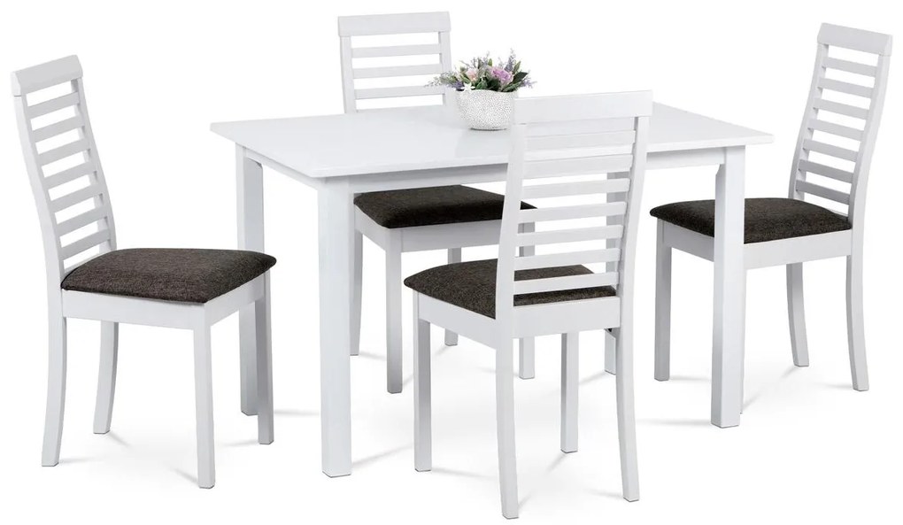Jedálenský set Churton-4000 WT (biela + hnedá) (pre 4 osoby). Vlastná spoľahlivá doprava až k Vám domov. 1120662