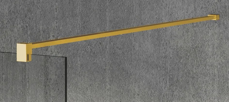 Gelco Gelco, VARIO GOLD MATT jednodielna sprchová zástena na inštaláciu k stene, 8mm dymové sklo, 700 mm, zlatá matná, GX1370-01