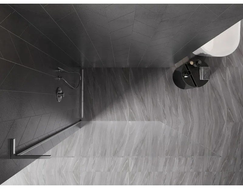 Mexen, Mexen Kioto-X L sprchová stena 90 x 200 cm, priehľadná 10 mm, chróm - 800-090-107-01-00-X