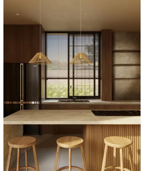 MAXLIGHT P0577 - Luster na lanku AMALFI 1xE27/15W/230V pr. 45 cm béžová