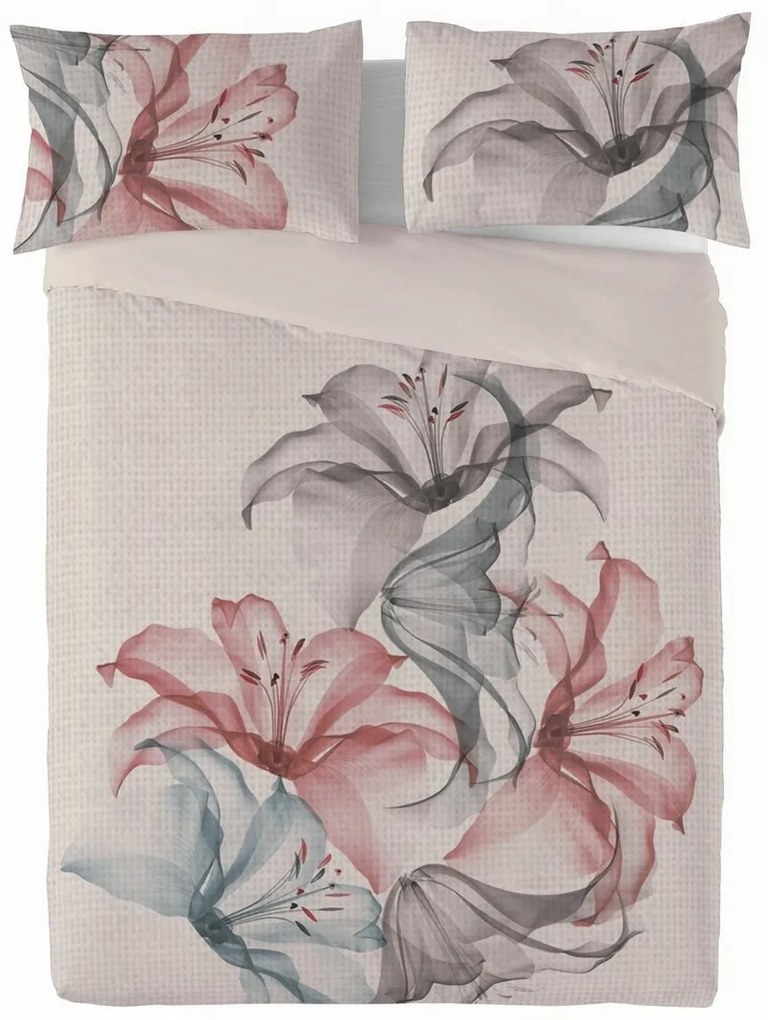 Obliečky zo zmesi bavlny a ľanu Ľalia, 220 x 200 cm, 2 ks 70 x 80 cm