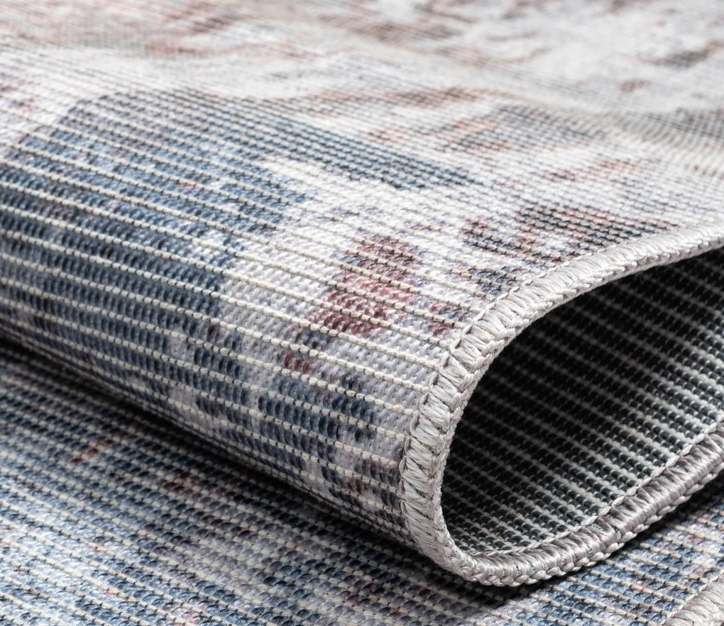 My Flair, Kusový koberec Avery grau/blau/braun – na von aj na doma, 120x180, šedá, chodba / predsieň