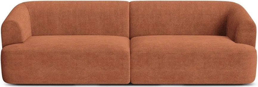 Menčestrová pohovka v terakotovej farbe 255 cm Campi – Cosmopolitan Design