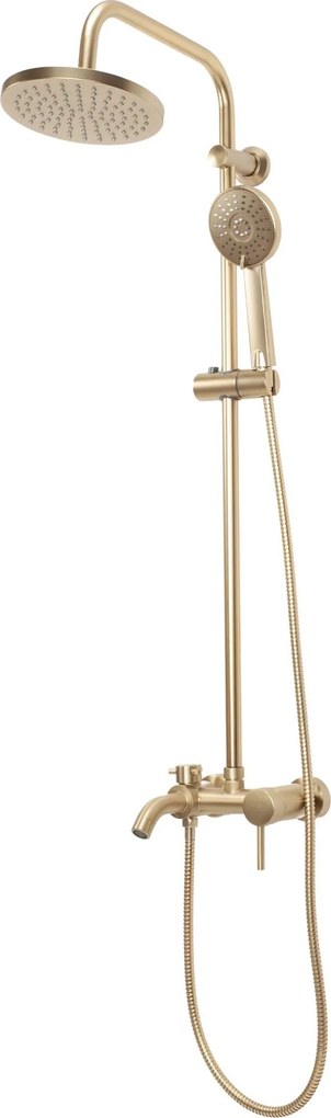 Sprchová súprava Rea LUIS s výtokom do vane - zlatá brúsená