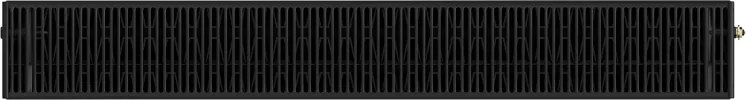 Mexen CC33, panelový radiátor 300 x 2200 mm, spodné stredové pripojenie, 2936 W, čierna, W6C33-030-220-70