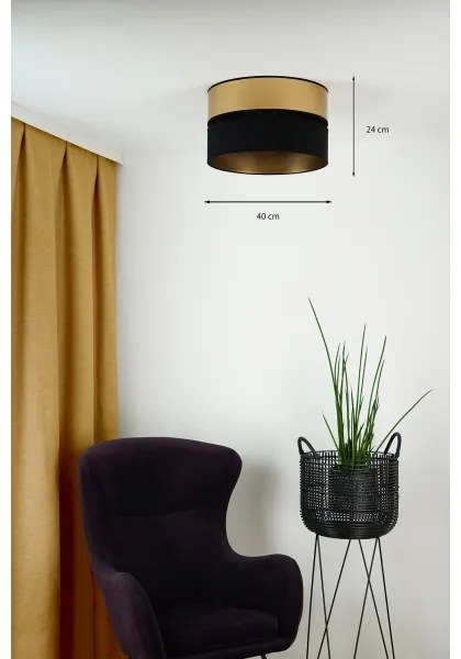 Brilagi - Stropné svietidlo ROYAL 1xE27/15W/230V pr. 40 cm čierna/zlatá