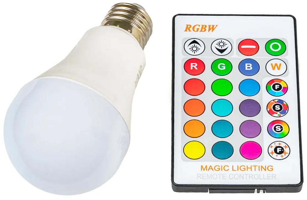 T-LED RGB LED žiarovka 5W E27 Farba svetla: RGB + teplá bielá 021170