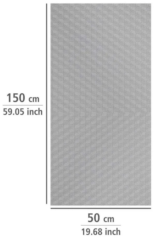 Sivá protišmyková podložka do zásuvky Wenko Anti Slip, 150 x 50 cm