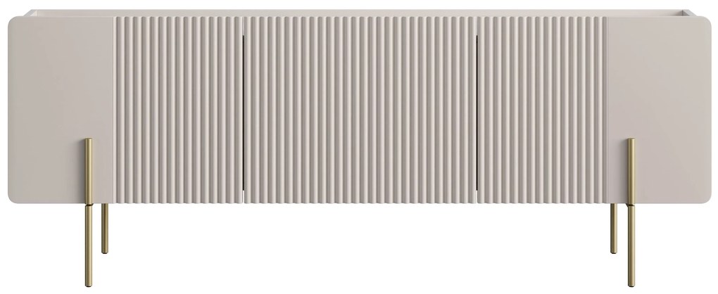 TV stolík Malmi 150 cm - kašmírová / zlatá