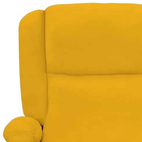 vidaXL Sklápacie kreslo žlté zamatové-