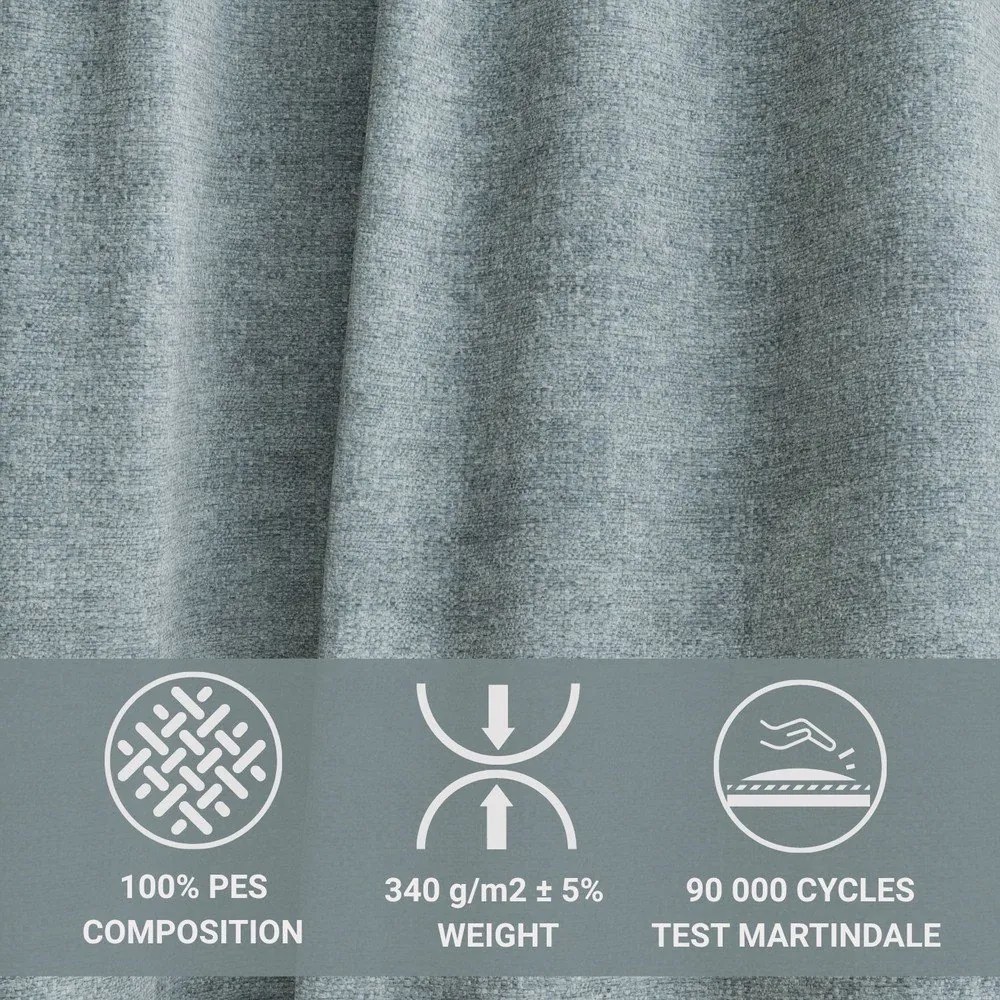 Svetlomodrá ženilková rozkladacia/s úložným priestorom rohová pohovka (ľavý roh/s leňoškou) Velto – Maison de Rêve