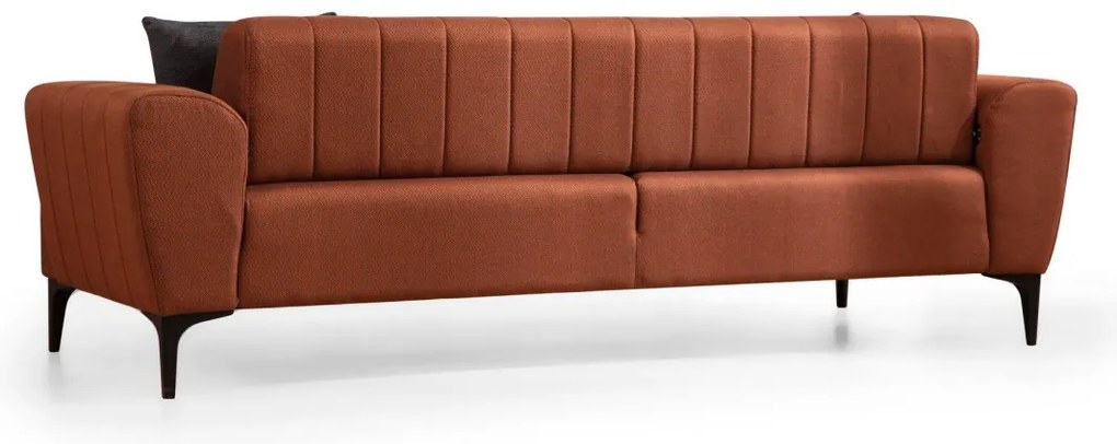 Třímístná rozkládací pohovka Hamlet 230 cm cihlově oranžová