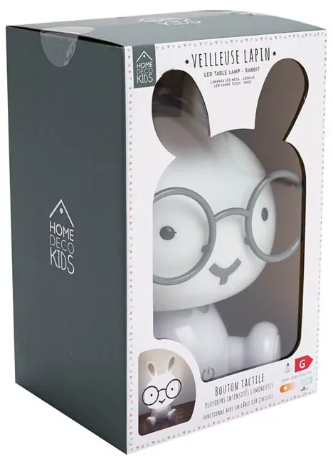 LED detské nočné svetlo HOPPY 23,5 cm, biela
