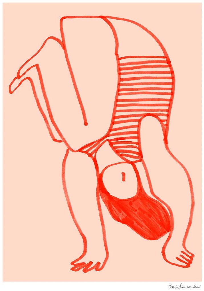 THE POSTER CLUB Autorský plagát Upside Down by Cinzia Franceschini 30 x 40 cm