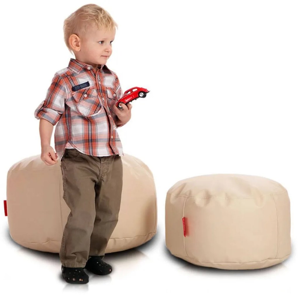 INTERMEDIC SK - Sedací vak 58x28 cm z ekokože | podnožka, sedenie, 135l, 1 ks Farba: E02 - Krémová svetlá (ekokoža)