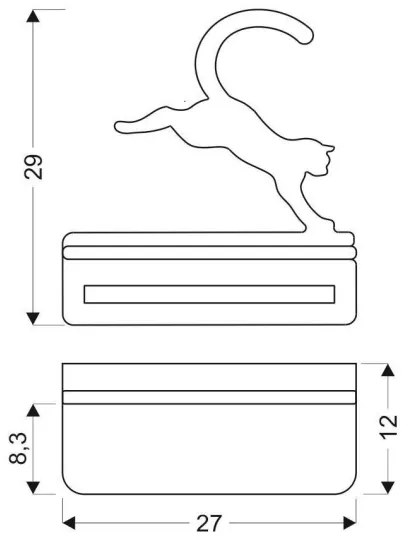 LED Detské nástenné svietidlo s poličkou JUMPING CAT LED/5W/230V