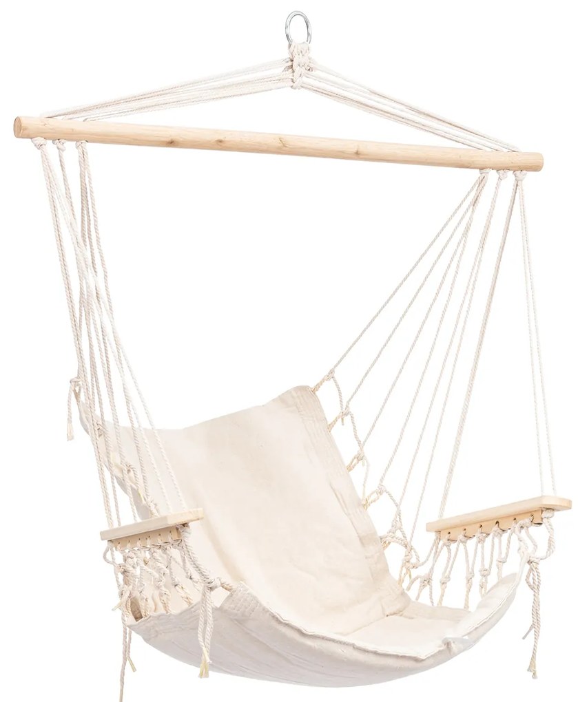 Závesné hojdacie kreslo Bolombo 100x60 cm - krémová