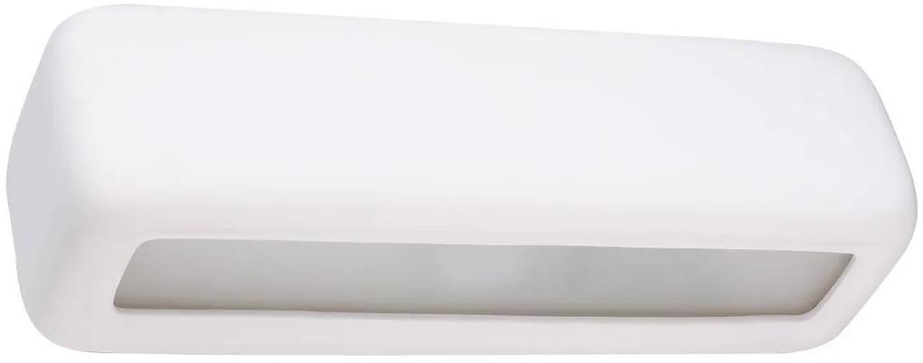 Nástenné svietidlo Subani, 1x biele keramické tienidlo