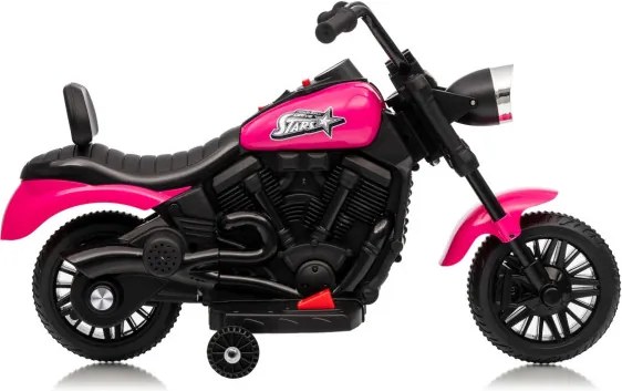 Elektrická motorka STAR ružová