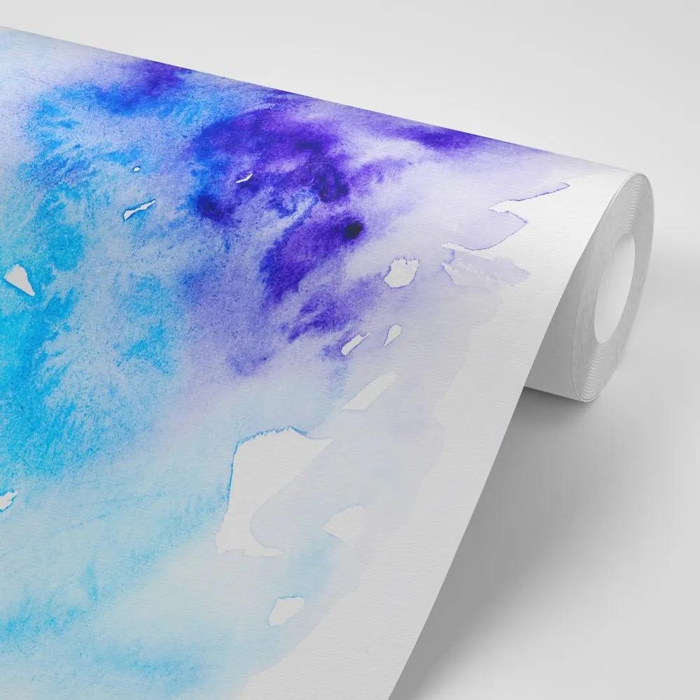 Samolepiaca tapeta modro-fialové abstraktné umenie - 300x200