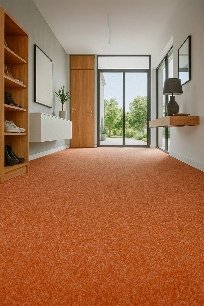 Beaulieu International Group, Koberec metráž New Orleans 719 s podkladom Resine, na mieru, šíře 4m, oranžová, resine, chodba / predsieň