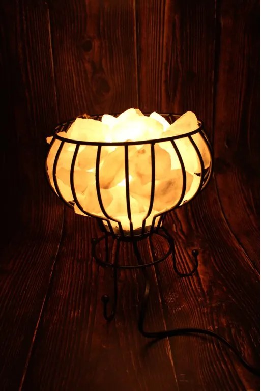 Soľná lampa - industriálna Farba Himalájskej soli: Biela