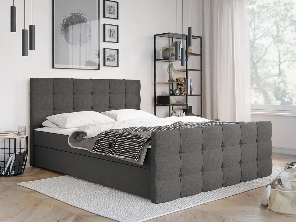 Kontinentálna posteľ Vivien 2, Rozmer postele: 140x200, Dostupné poťahy: Rico 18
