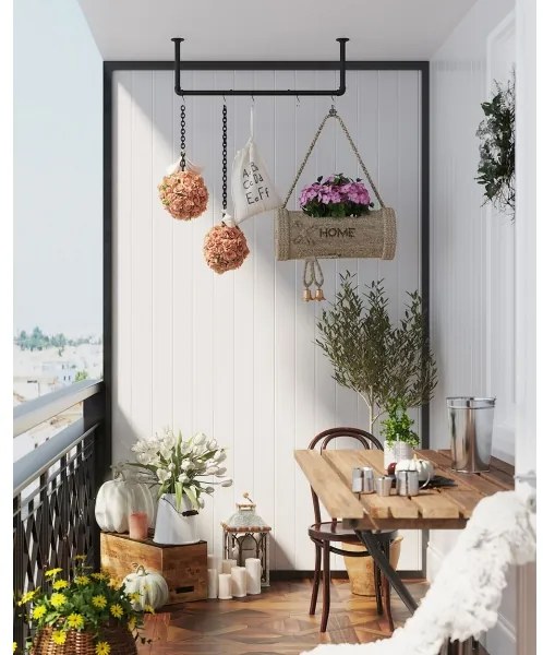 Sada 2 ks nástenných vešiakov na ramienka LINEA, čierna