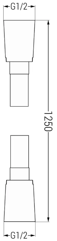 Mexen príslušenstvo, Sprchová hadica 125 cm, hladký povrch, chróm, 79425-00