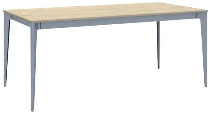 Rokovací kancelársky stôl PRIMO ACTION, 180x90 cm, sivostrieborná podnož, dub prírodný