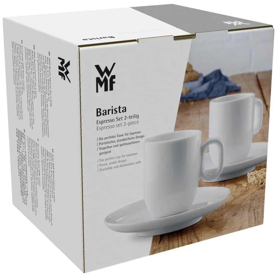 Biele porcelánové šálky v súprave 2 ks na espresso 60 ml Barista – WMF