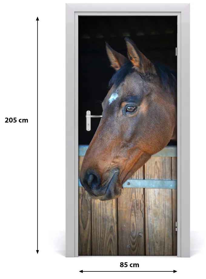 Fototapeta samolepiace na dvere stajňa kôň 85x205 cm