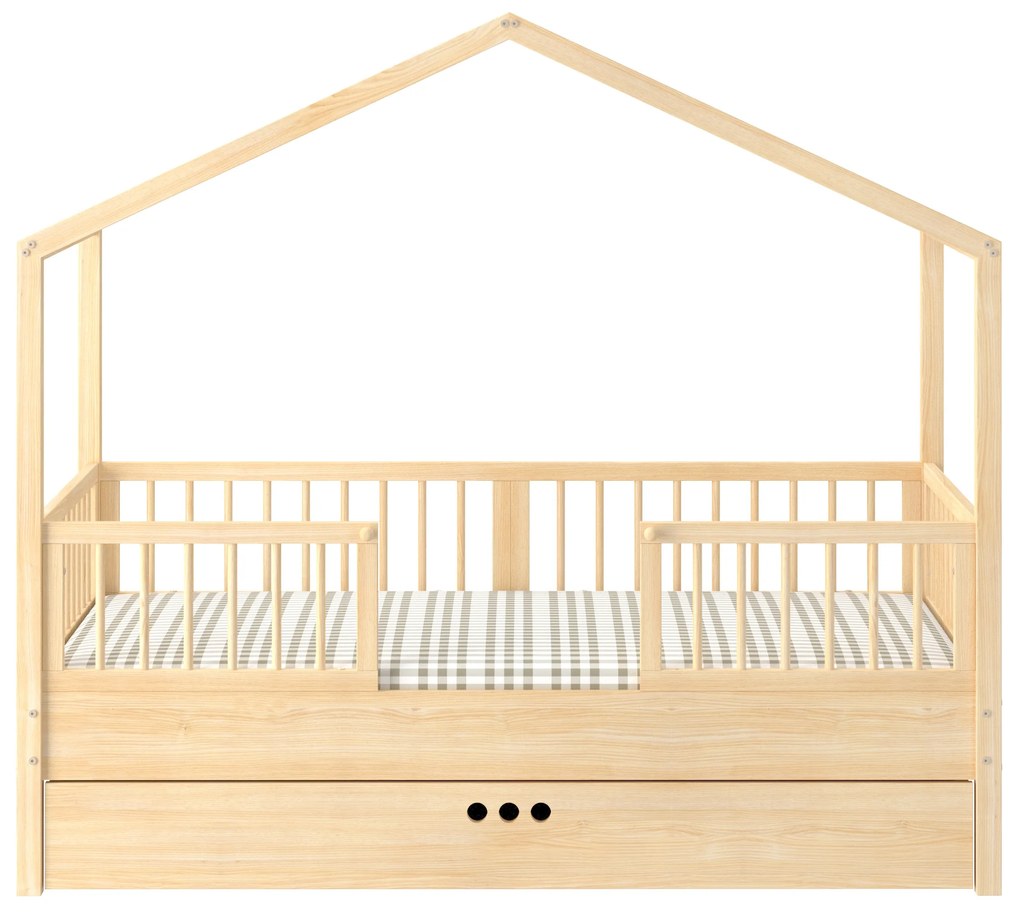 Posteľ domček Dream Nest pine 80x160 cm