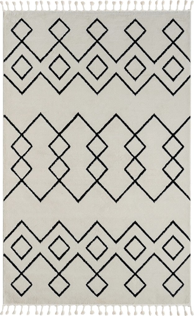 Kusový koberec Moroccan Dream weiß, 190x240, čiernobiela, obývacia izba, My Flair