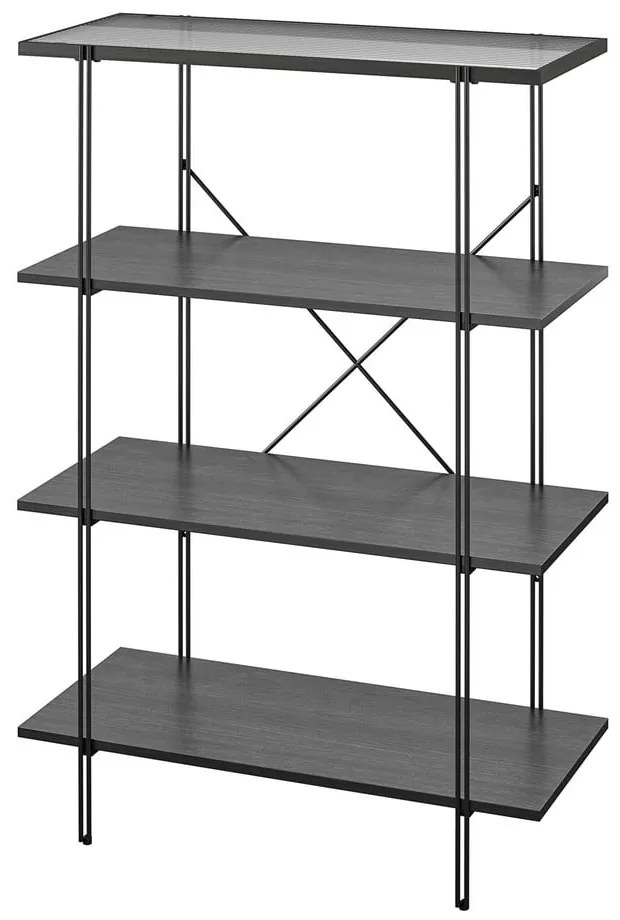 Čierna knižnica v dekore duba 79x117 cm Wainwright - Queer Eye