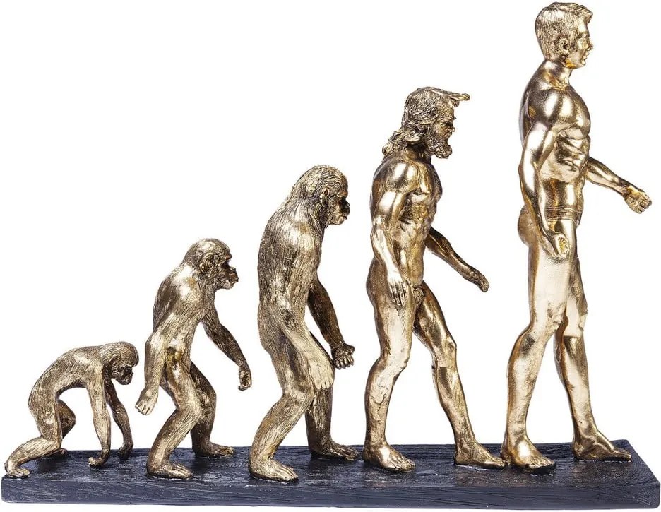 Dekoratívne sošky v zlatej farbe Kare Design Evolution