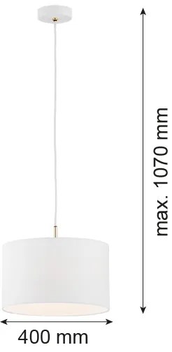 Argon 4343 - Luster na lanku KARIN 1xE27/15W/230V biela