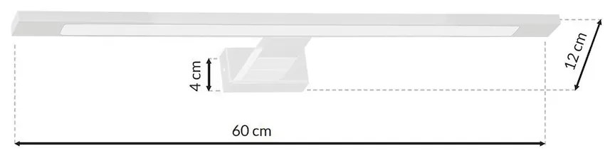 Nástenné LED svietidlo Shine, 1x LED 12w, 4000k, (60 cm), w