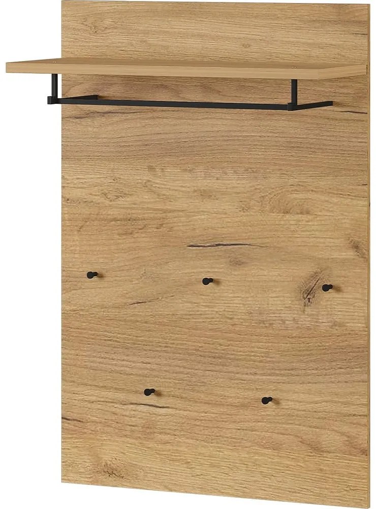 Vešiakový panel v dekore duba v prírodnej farbe Fremont – Germania