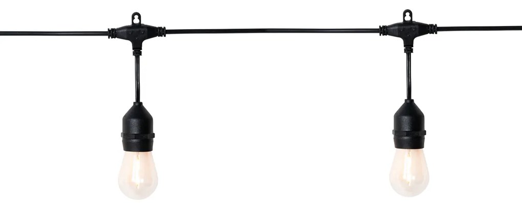 Vonkajšie svetelné reťaze 10 m vrátane LED 10 svetiel Solárne - Russell