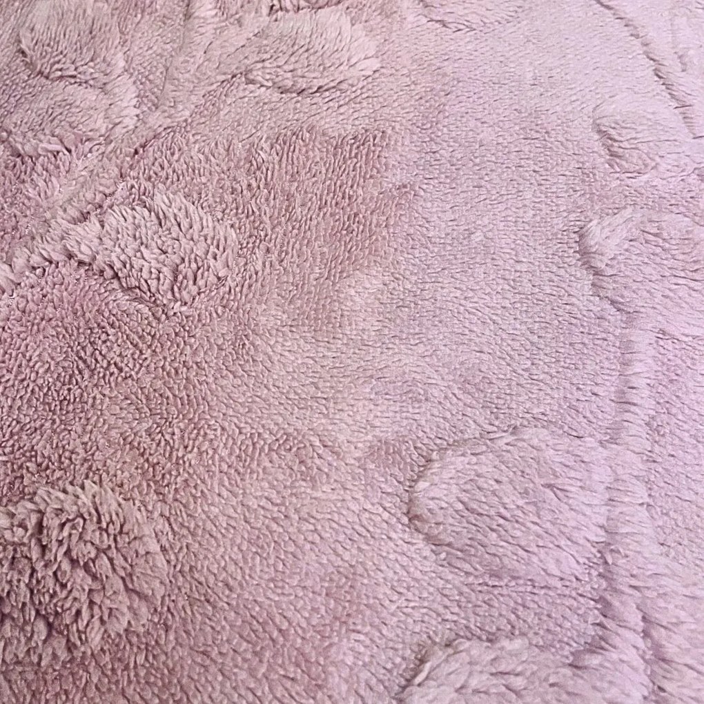 Deka Flower luxury baranková z mikroplyšu fialová 150x200cm TiaHome