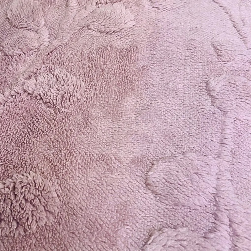 Deka flower luxury baranková z mikroplyšu fialová 200x230cm