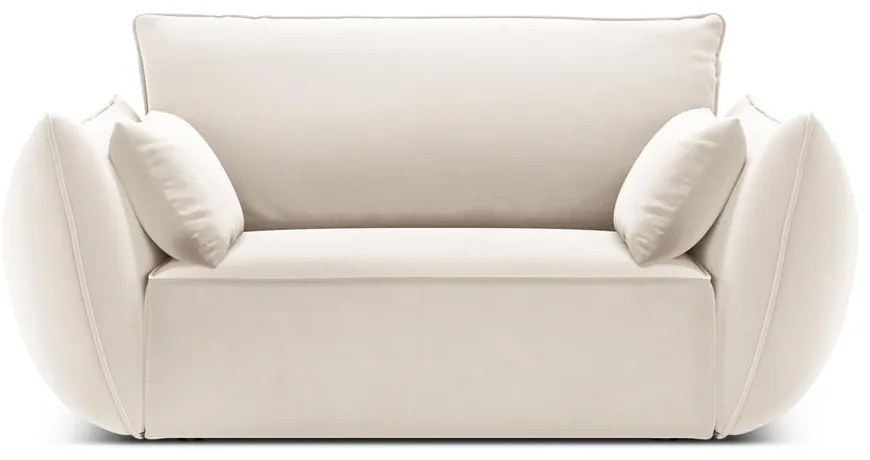 Béžové zamatové kreslo Vanda – Mazzini Sofas
