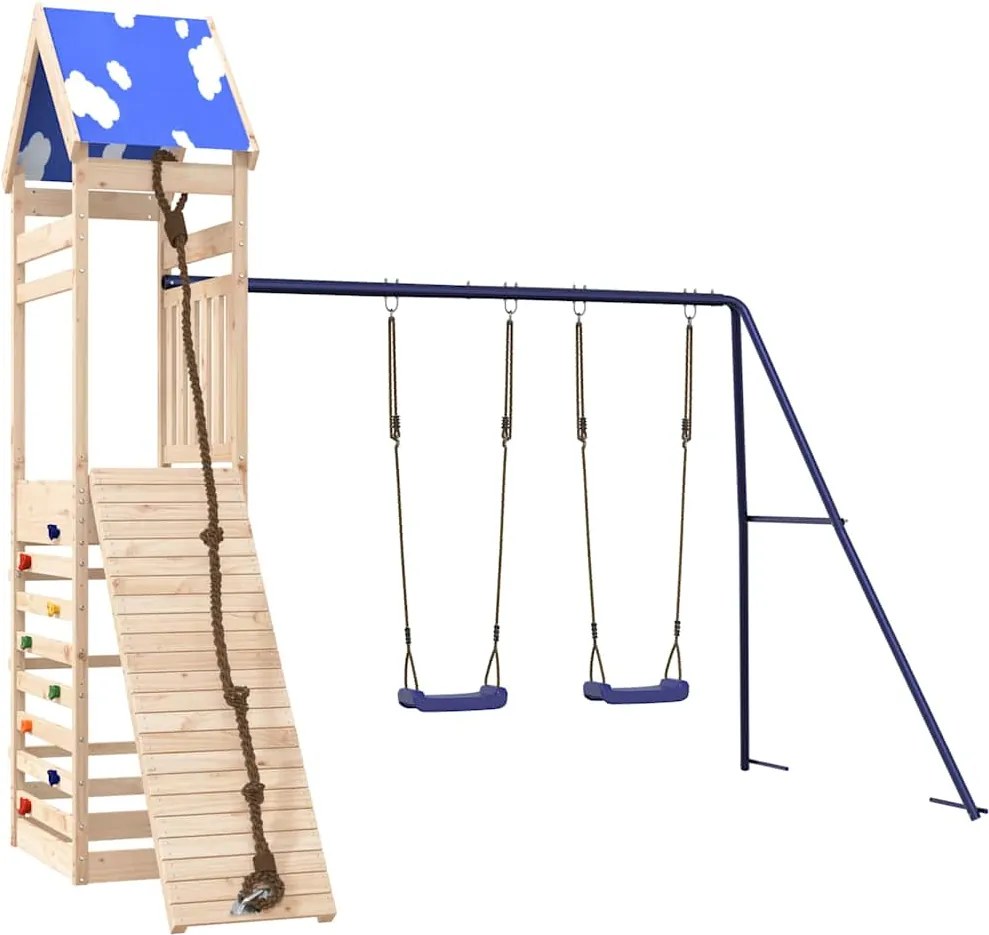 vidaXL Vonkajšia súprava na hranie masívna borovica