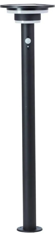 Brilliant - LED Solárna lampa so senzorom GARVINA LED/3W/3,7V 85 cm IP44 čierna