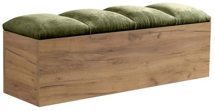 Lavica v zelenej a prírodnej farbe Kumo - Bobochic Paris